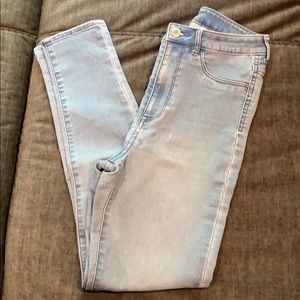Light blue high waisted jeans